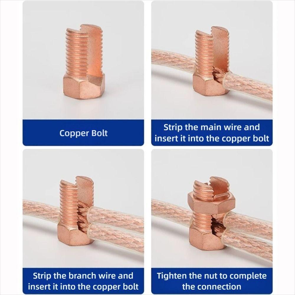 Electrical Equipment TJ Series Split Bolt Connector Sturdy Durable Copper Split Bolt Copper Split Connector