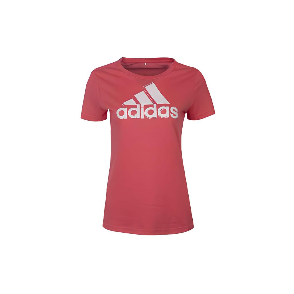 Adidas T Shirts Women's Pink Crew Neck Moderate Straight Fit AI6167