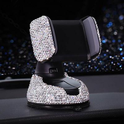 Kristal Rhinestones 360 Derece Araç Telefonu Tutucu Araba Dashboard Otomatik Pencereler Ve Hava Firar Evrensel Araba Cep Telefonu Tutucu