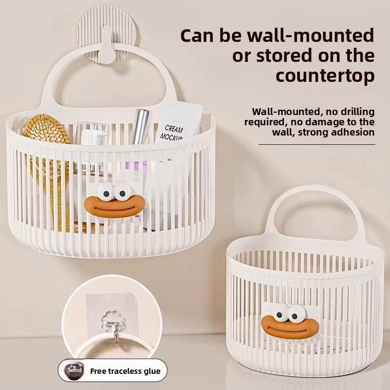 1PCS Small Hanging Basket Storage Basket Bathroom Bathroom Face Towel Storage Basket Kitchen Dormitory Bedside Wall-mounted Hanging Basket