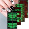 New Luminous Halloween Nail Art Sticker 16 Nail Oil Film Nail Sticker European and American Dark Nail Art Sticker