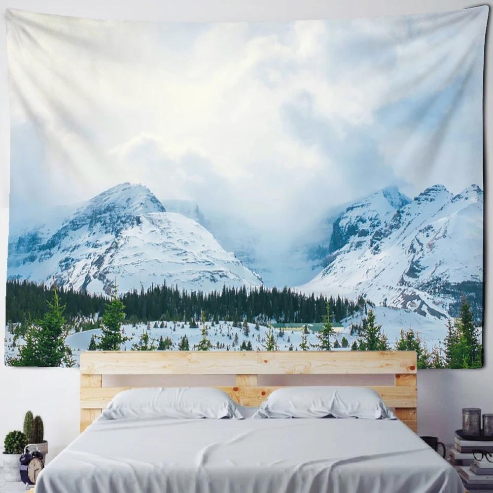 Mountain And River Impression Painting Tapestry Wall Hanging Psychedelic Hills Natural Scenery Witchcraft Hippie Home Decor