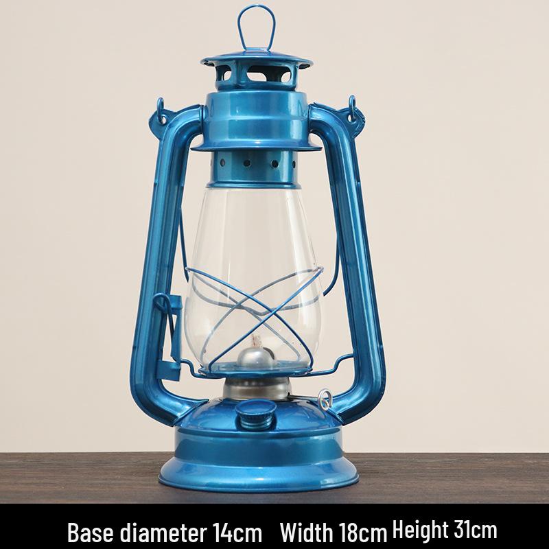 Retro Nostalgic Multi-Color Kerosene Horse Lamp - Portable Outdoor Camping & Decorative Lamp