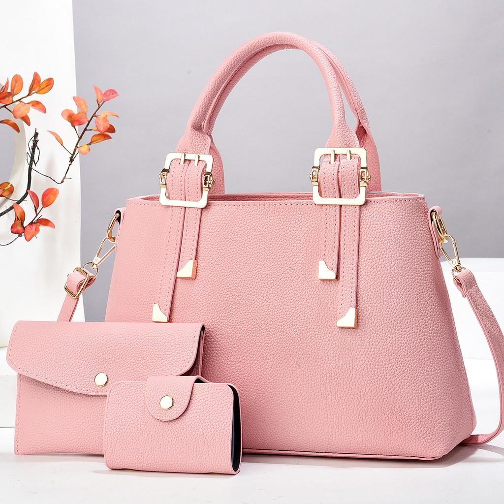 Urban Style Trendy Macaron Handbag Set With Durable Fabric And Elegant Color Selection