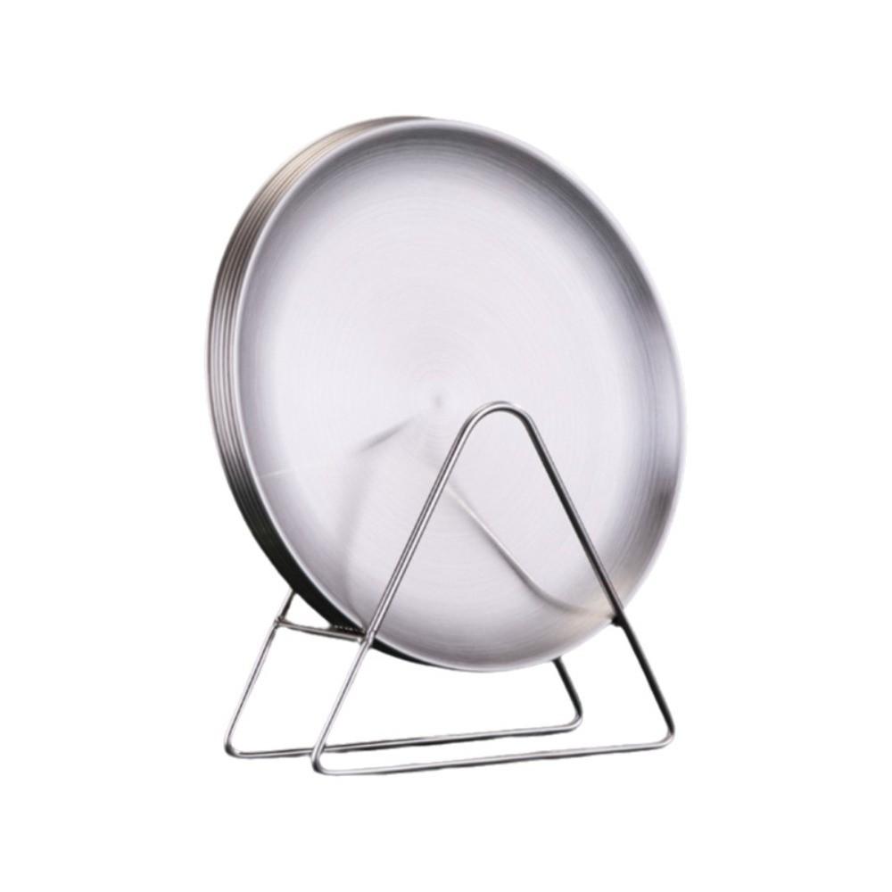 

6 шт. Блюдо для костей из нержавеющей стали, круглая тарелка для закусок, многофункциональная тарелка для фруктов, десерт S серебряный