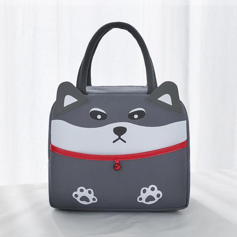 Lunch Cartoon Bag Oxford Cloth Aluminum Foil Insulated Bento Bag School For