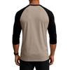Men's Raglan Sleeve Baseball Shirt Three Quarter Sleeve Casual Lightweight Soft Fabric Top for Daily Wear