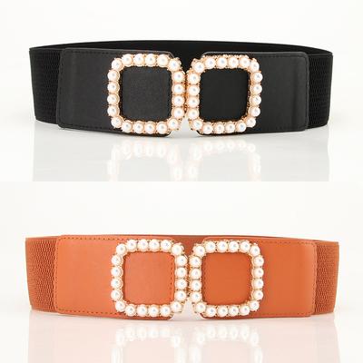 New Women's Elastic Belt Decoration with Dress Simple Versatile Fashion Waist-tight Wide Waist-tight Women's Belt