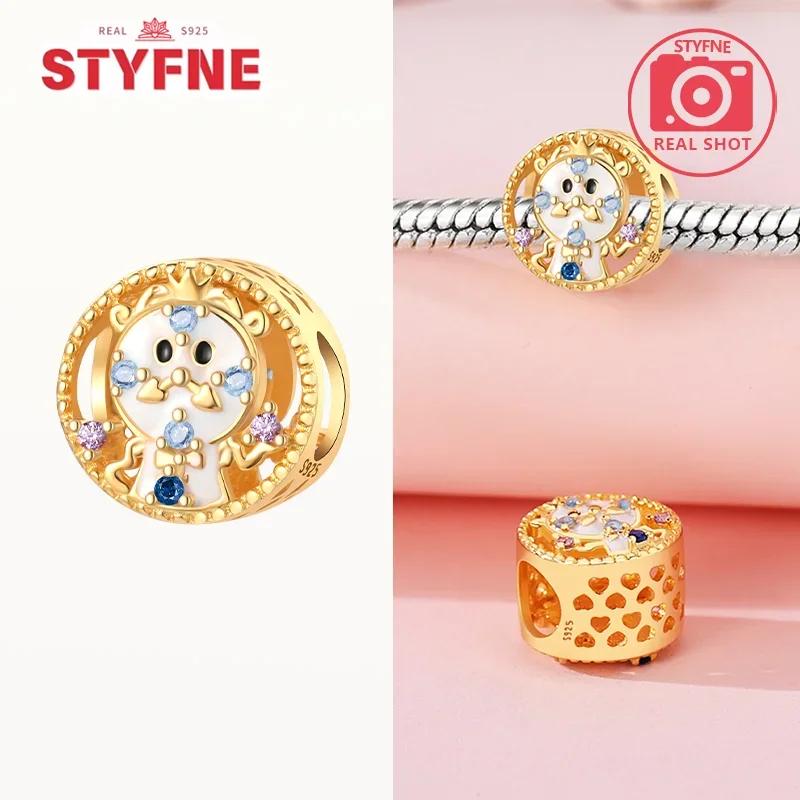 Realcopper Halloween Dangle Witch Magic Girl Charms Luminous Beads Fit Original Bracelet Diy Fine Jewelry Gifts For Women