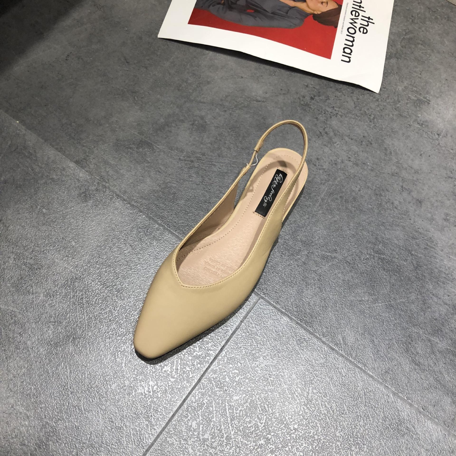 

Модные элегантные женские босоножки с острым носком, кожаные летние туфли с мягким дном и вырезом, гладиаторские сандалии, женские 2024 7.5 хаки