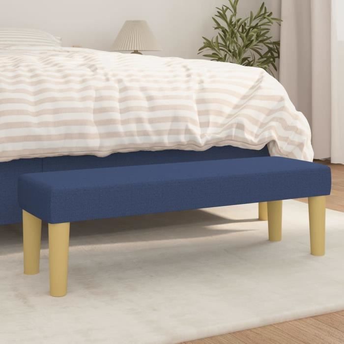 346658 vidaXL Banc Bleu 100x30x30 cm Tissu