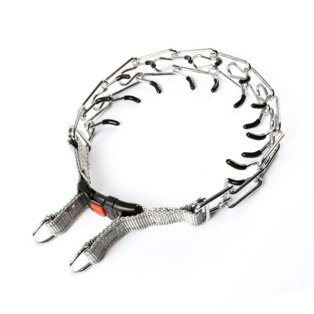 Adjustable Prong Pinch Training Collar Comfort Rubber Tips Stainless Steel Correction Pinch Collar No Pull Durable