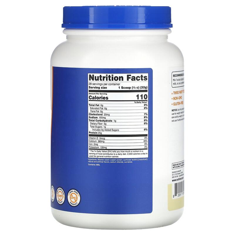 Casein Protein, Vanilla, 2 Lb (907 G)