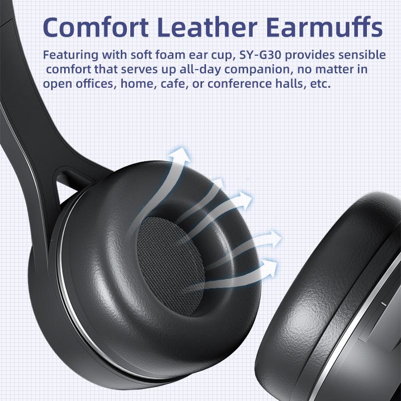 Lightweight Sy-g30 Universal Stereo Headset High-performance Noise Cancelling Ergonomic Design 3.5MM