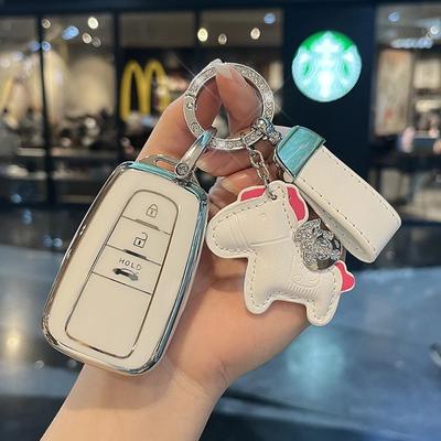 Toyota RAV4 Corolla Cross Camry Land Cruiser Prado Highlander için Anahtarlıklı Yeni Moda TPU Araba Anahtarı Kılıfı Kılıfı