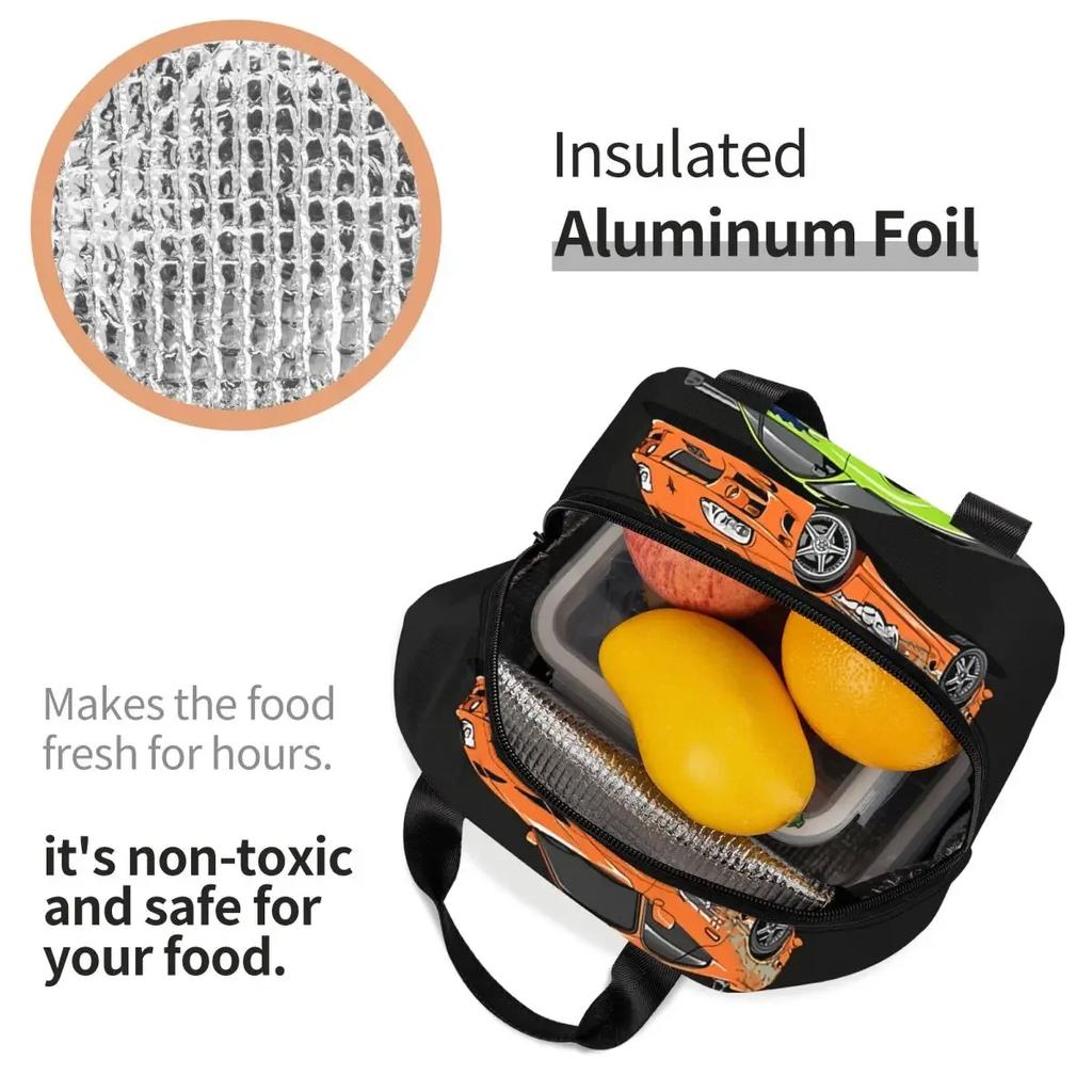 Connor Izolovaná taška na oběd Rychle a zběsile Dámská Dětská Chladicí taška Termální Přenosný Obědový box Ledová vložka Tote