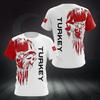 Turkey Flag Sports Quick-dry Breathable Men Women T-Shirt Outdoor Street Football Jersey Team Match Summer Short Sleeve