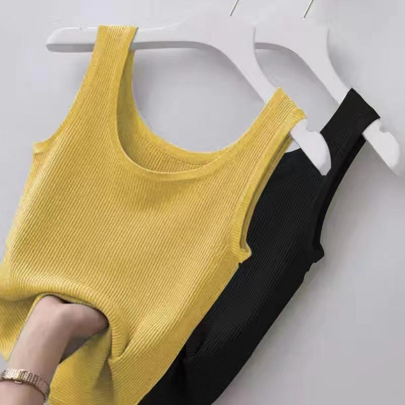 Vest Women Slim Outer Wear Inner Layering Bottomed Sleeveless Shirt Thin