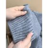 Premium Gray Crew Neck Pullover Knitted Sweater Top Women's Autumn and Winter Loose Thickened Relaxation Soft Waxy Lazy Sweater