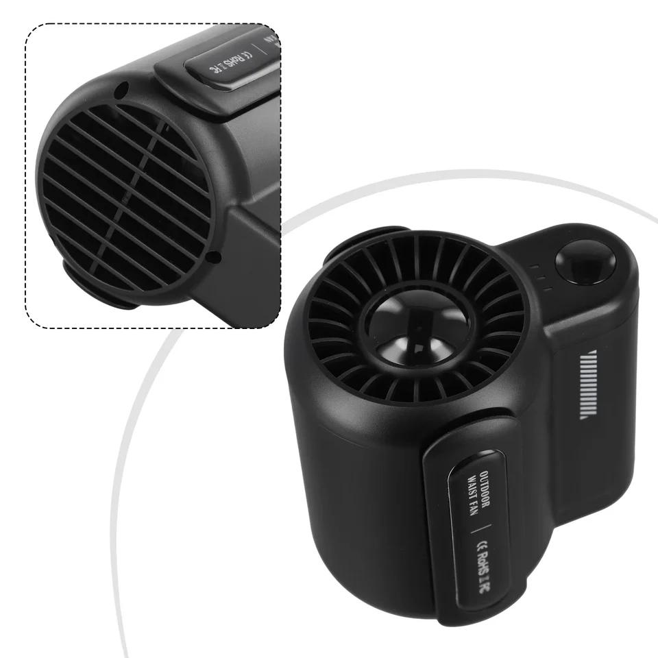 Portable Rechargeable Waist Fan Mini Personal Summer Cooling Fan For Travel Outdoor Sports With 4500Mah Battery