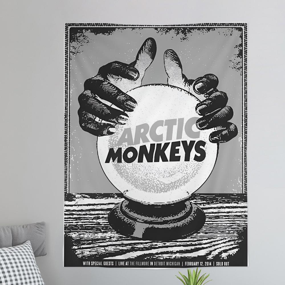 AArctic MMonkeys Rock Band Music Colorful Tapestry Wall Hanging Bohemian Wall Tapestries Mandala Wall Hanging Sheets