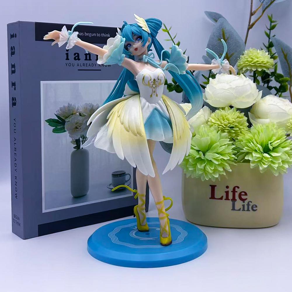 Hatsune Anime Miku Anime Figure Elf Dancing Girl Hatsune Miku Action Figures Cute Kawaii Girl Peripheral Pvc Model Toys Gifts