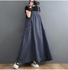 JIYUTOR Denim Jumper Loose Long Plus Sizes Dress, Ankle-Length, Fit, Slimming, Figure-Flattening, Length, All-in-One Overalls, (Free Size, Blue)