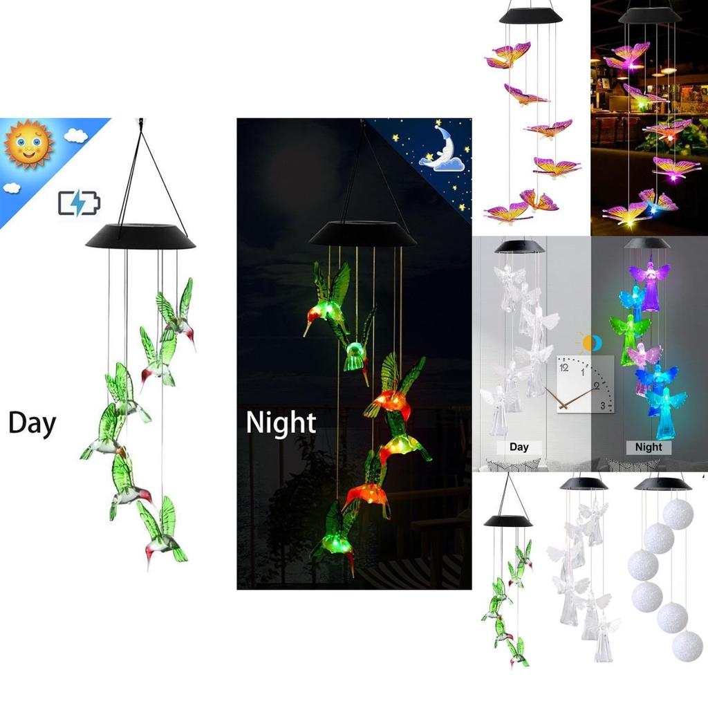Colorful Solar-powered Wind Chime Lights For Magical Garden Atmosphere