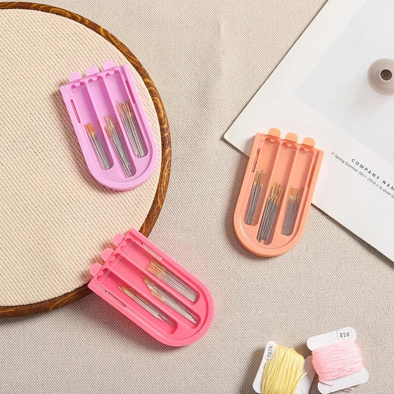 Récepteur d'aiguilles à coudre Portable Compact Rangement Bouteille de rangement d'aiguilles à coudre à la main Outil de finition de couture DIY Kit de couture