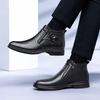 Fashion Classic Brand Men's Genuine Leather Casual Shoes Thick Soled Winter New Men's High Top Ankle Boots Office Business Short Boots