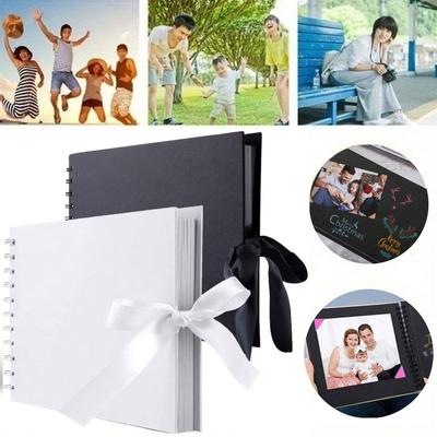Álbum de Scrapbook Páginas Pretas Livros de Memória DIY Papel de Artesanato Durável Álbuns de Fotos Para Aniversário Casamento Aniversário Presentes Livro de Memórias