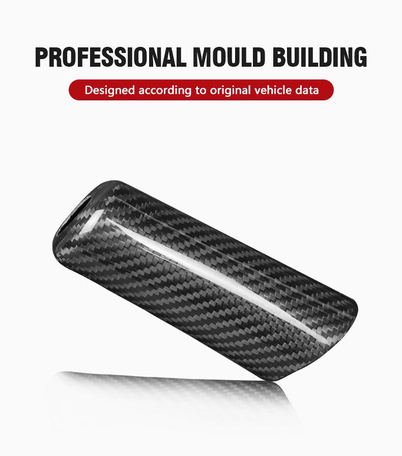 Fiat 500 Carbon Fiber Handbrake Grip Cover Trim