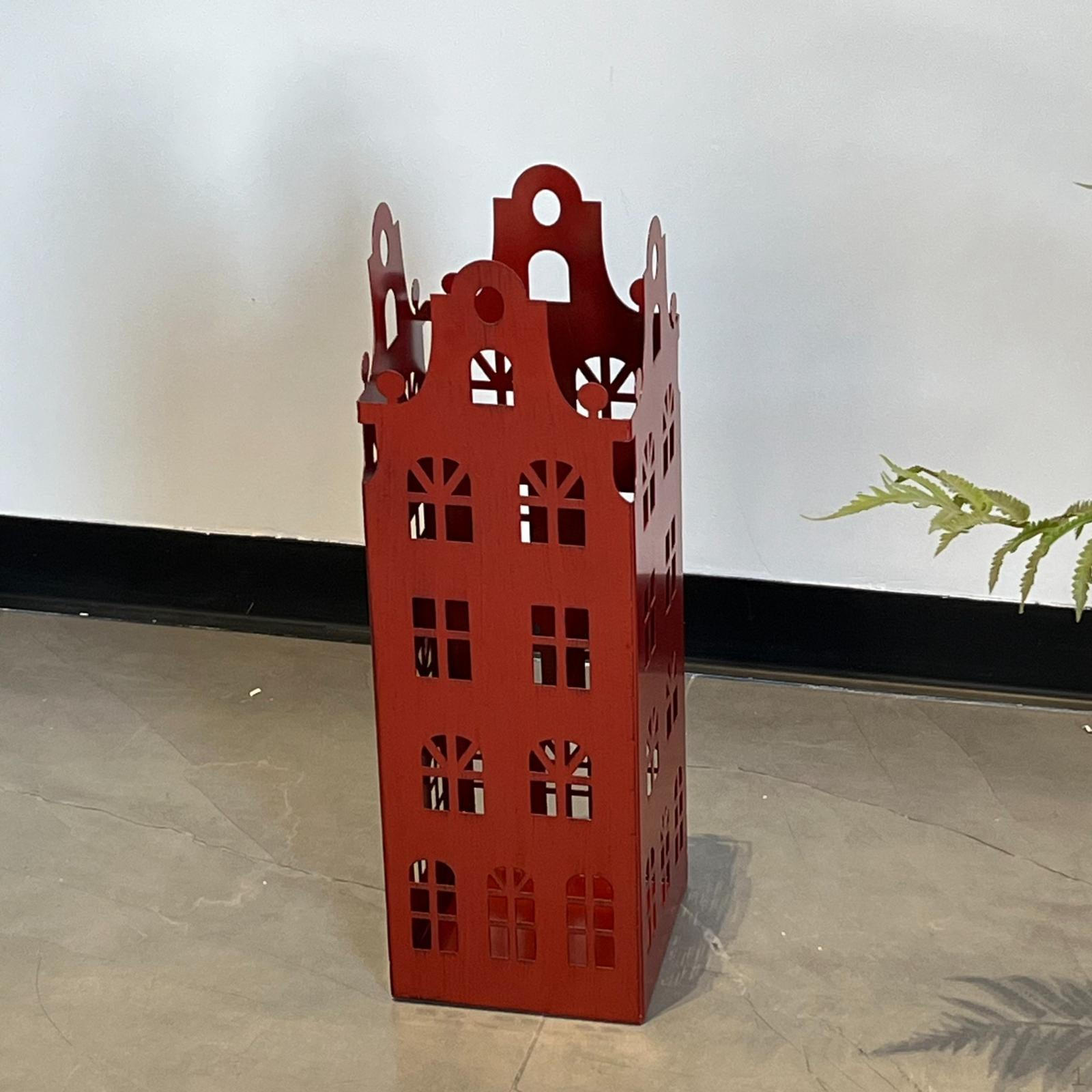 

Umbrella Stand Holder Cane Walk Organizer Castle Motif Home Office Container Bucket Sturdy