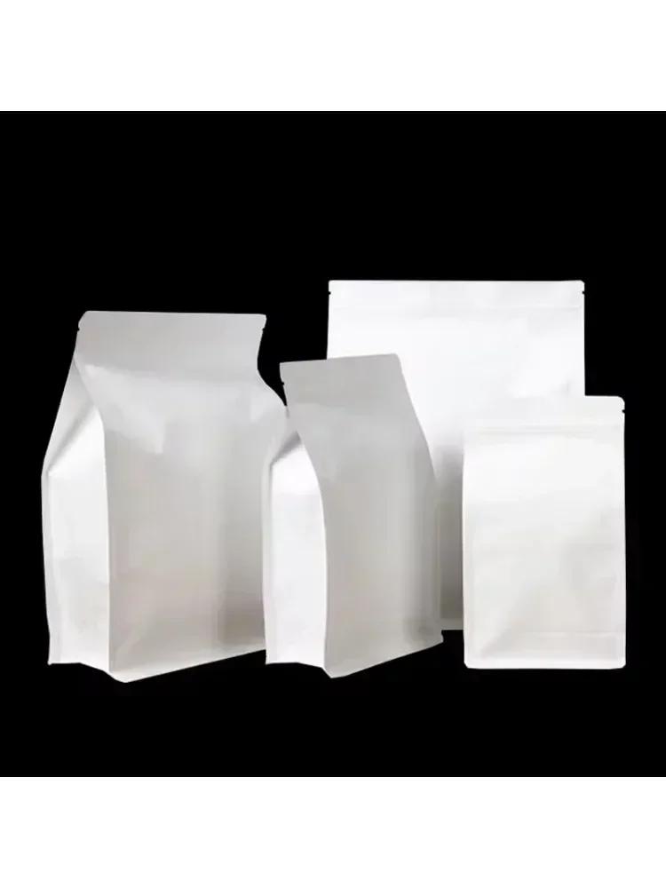 

Kraft Paper Bag No Window Eight Sided Seal Aluminum Foil Shading Moisture-proof Food Sealing Zipper Bags Snack Tea Package Pouch 10X20x6cm