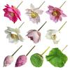 Long Stem Simulation Lotus Flower Green Plant Faux Flower  Floral Arrangement