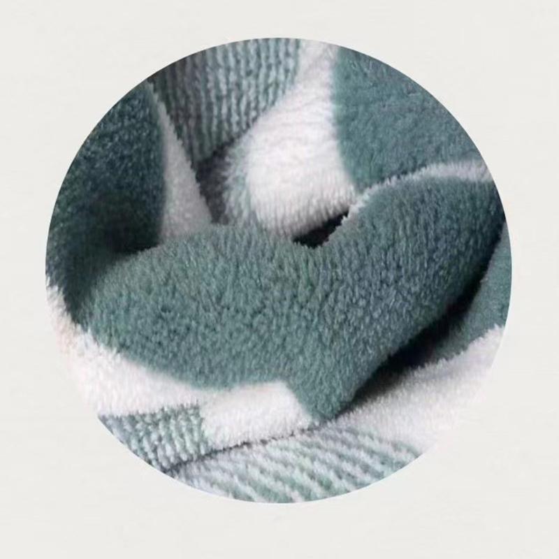 Large Corals Fleece Hand Towel Super Absorbent Thick Bath Towel Comfortable Beach Towel