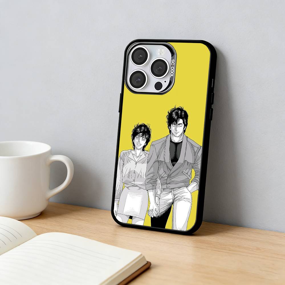 

Retro City Hunter Comic Phone Case For iPhone 17,16,15,14,13,12,11 Plus,Pro Max,XS,Colorful Silver Phone case Funda Cover iPhone16e