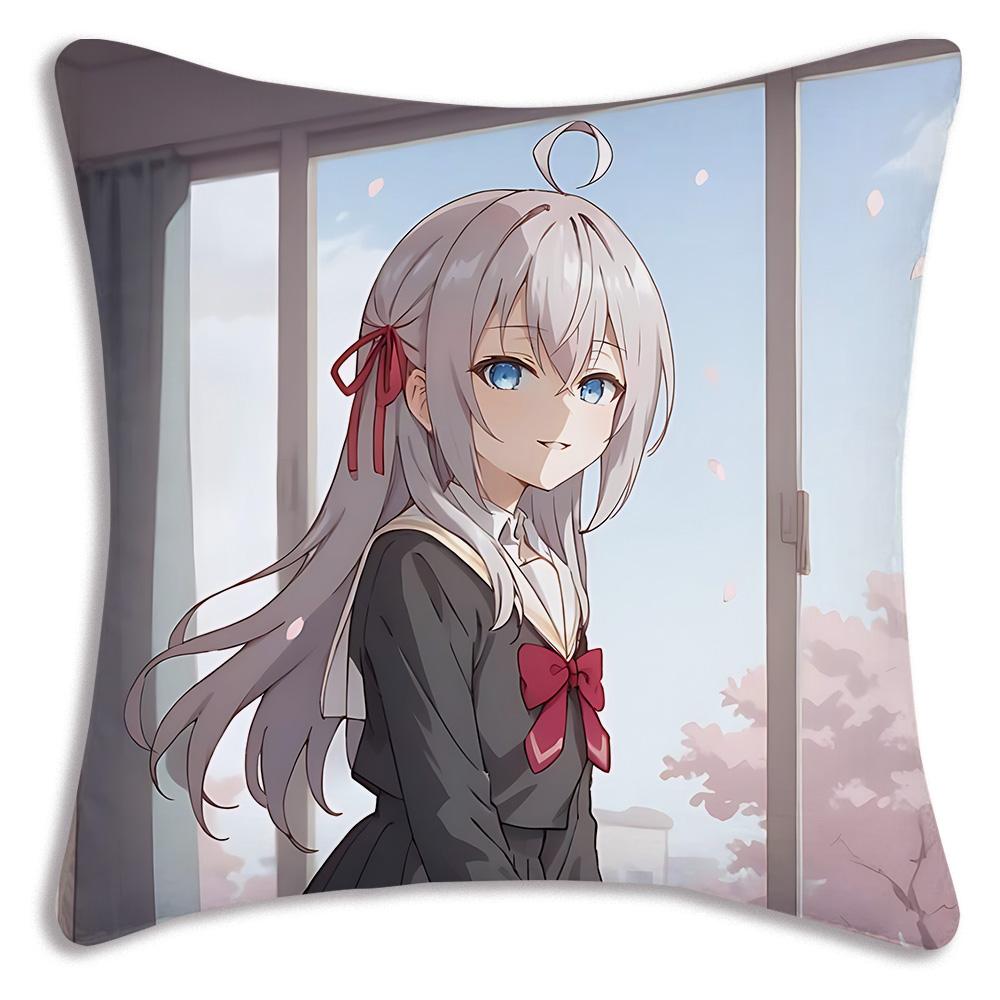 Alya Speaks In Russian Masachika Pillow Covers Cartoon Sofa Decorative Home Double-Sided Printing Short Plush Cute Cushion Cover