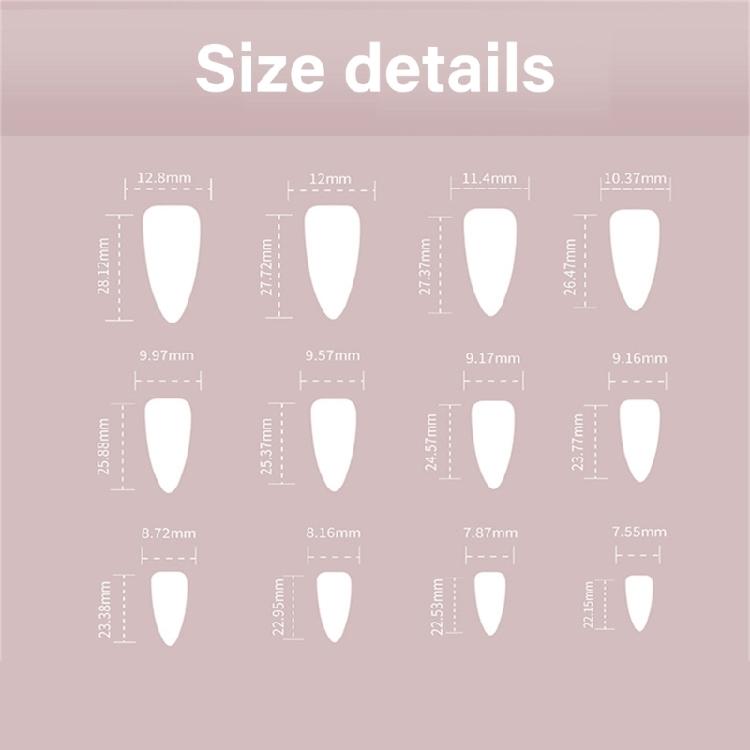Stiletto mandlové tipy na nehty umělé nehty nalepovací na nehtovou tyčinku nalepovací na nehet lisovací na nehet umělé falešné nehty pro ženy dívky