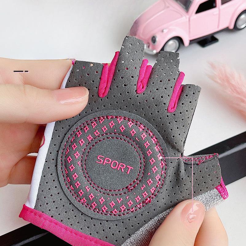 Children's Sports Gloves Half Finger Summer Cartoon Thin Ice Silk Breathable Non-slip Anti Cocoon Climbing Outdoor Cycling Gloves