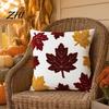 Fall Theme Decorative Pillow Cover Maple Leaf Cushion Cover, Acorn Throw Sofa 18x18 Inches Farmhouse Case for Autumn Home Decor Skin Friendly Shells
