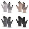 Touchscreen Gloves Men Women Autumn Winter Warm Thermal Thick Korean Style Knitted Driving Riding Fingerless Gloves
