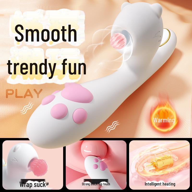 Miji Mengmeow Heating & Sucking Vibrating Massage Stick Female Masturbator - Adult Sex Toy