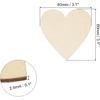 PATIKIL 80mm Wooden Hearts, 50 Pack Unfinished Wood Hearts Blank Wooden Cutouts Ornaments Natural Wood Pieces for Christmas Party Craft Projects