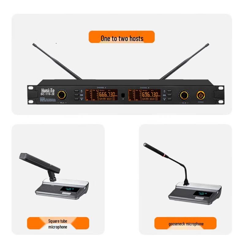 Wireless Dual Gooseneck Conference Microphone System (CN version)