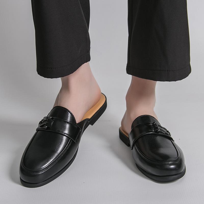 Men Closed Toe Half Slippers Summer Casual Mules Breathable Walking Sandals Big Size Outdoor Shoes