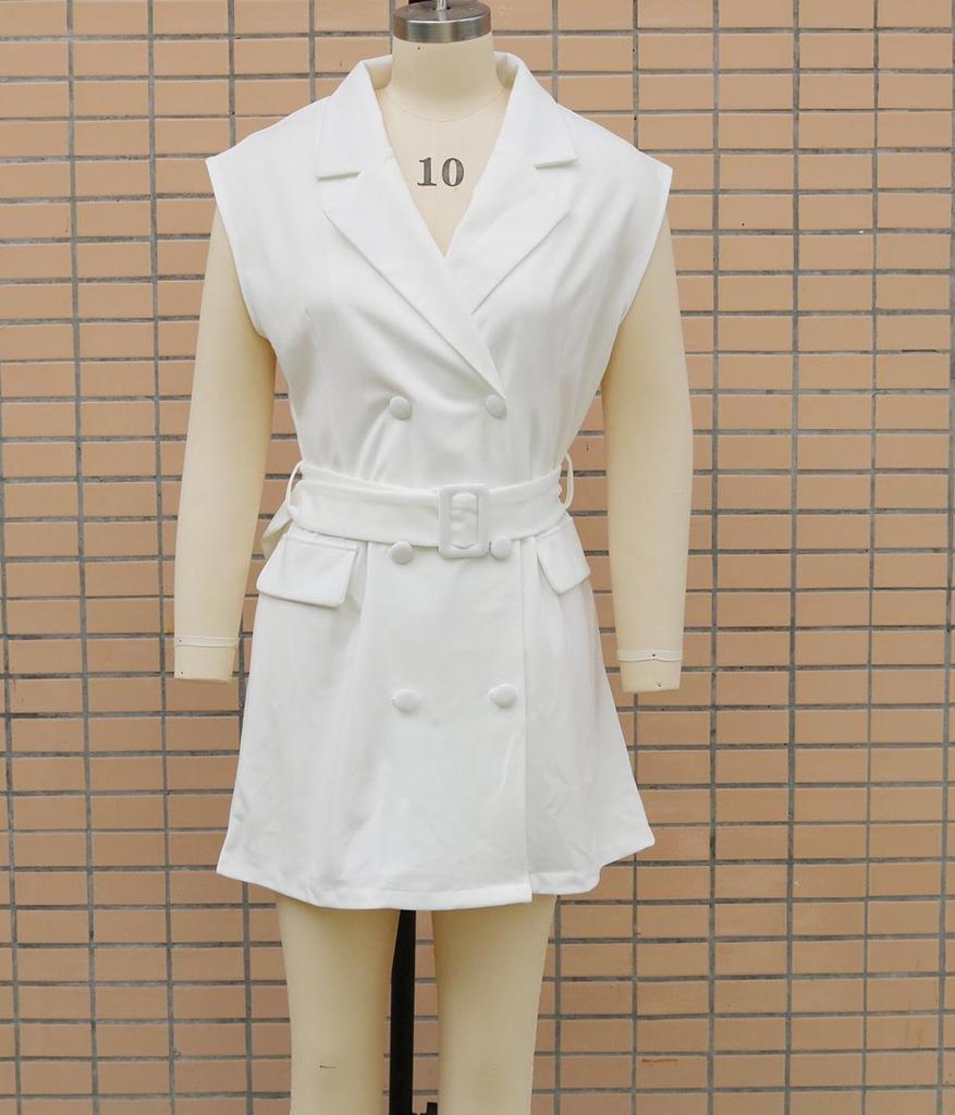 2023 Summer Women's Suit Collar Office Dress - European and US Style