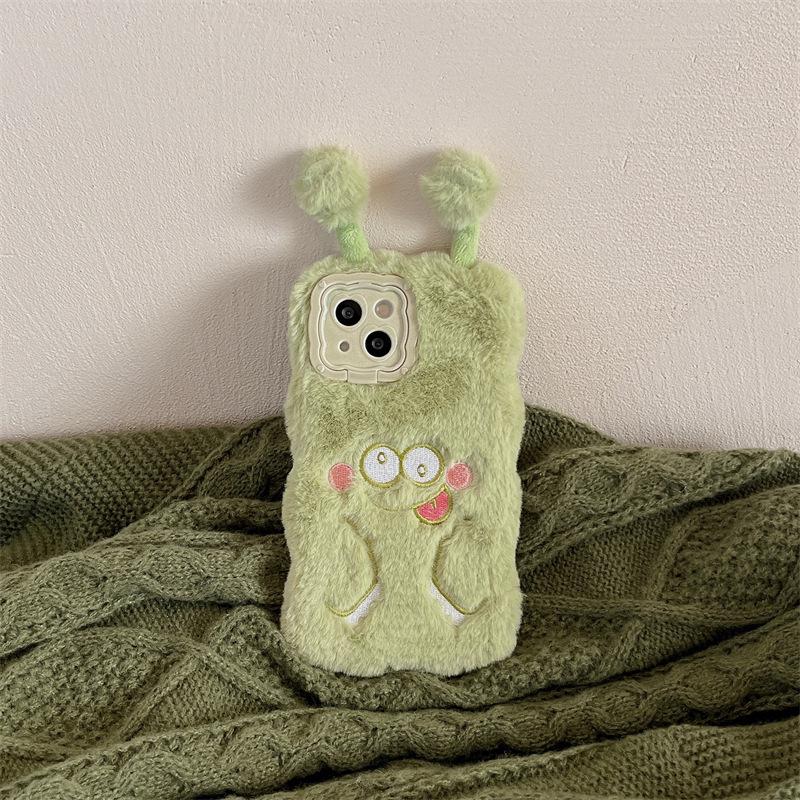 

Чехол для Apple 15 Pro Max осень/зима: Длинноухий зеленый монстр; Ударопрочный со скрытой подставкой Apple 14 Pro