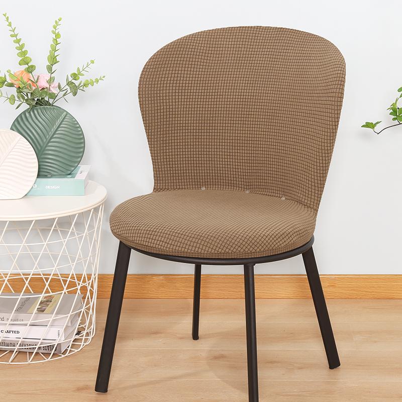 Semi-circular Arc Type Chair Cover Elastic Small Stool Slipcovers Single Low Back Dining Chairs Covers Seat Cover Home Decor