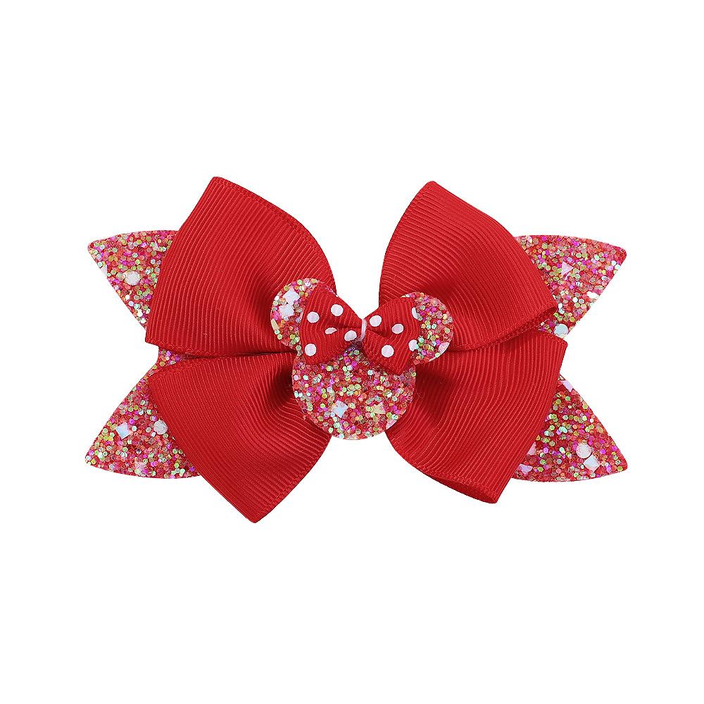 New Girl Headwear Mickey Mouse Hair Accessory Cute Girl Hair Clip Pink Polka Dot Bow Cartoon Hair Clip